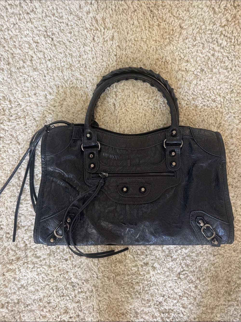 Black Satchel Handbag